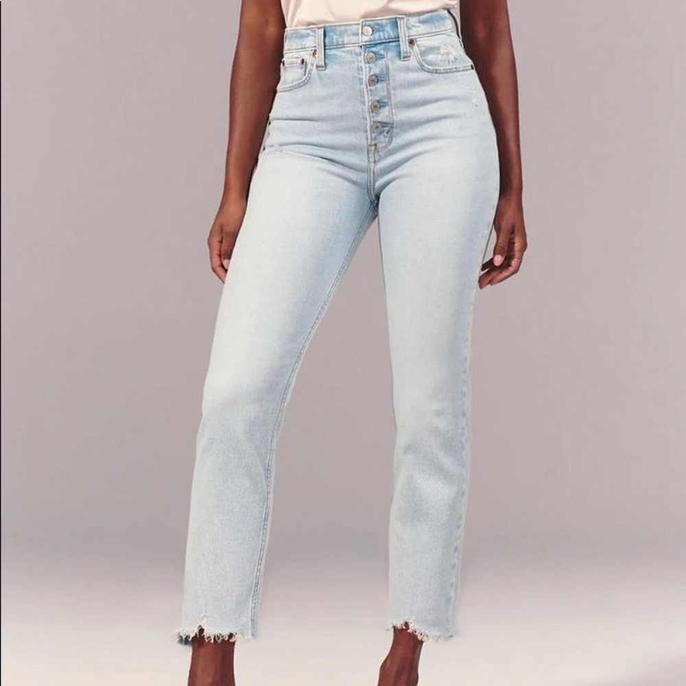 Curve love Ultra high rise ankle straight jeans